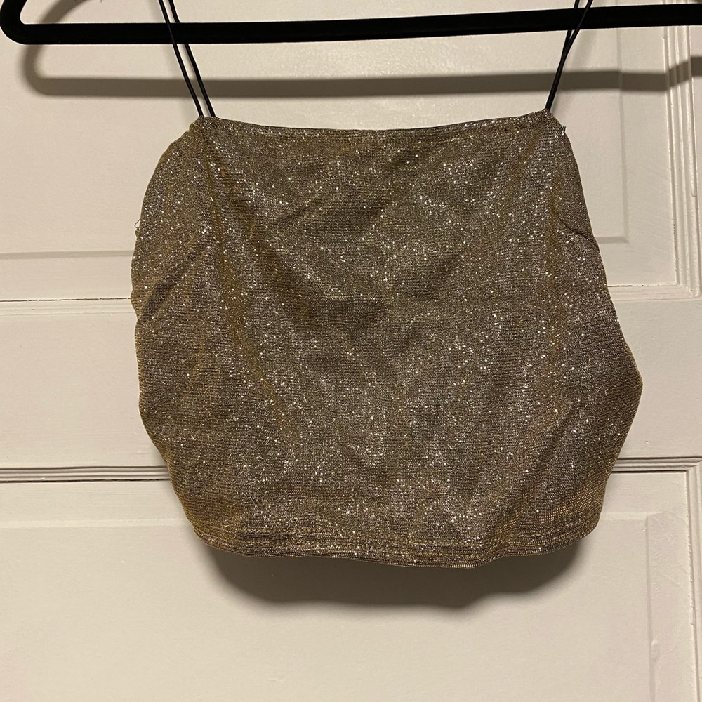 OOTDFASH TWO PIECE GOLD GLITTER